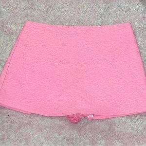 Pink floral skort from pants store